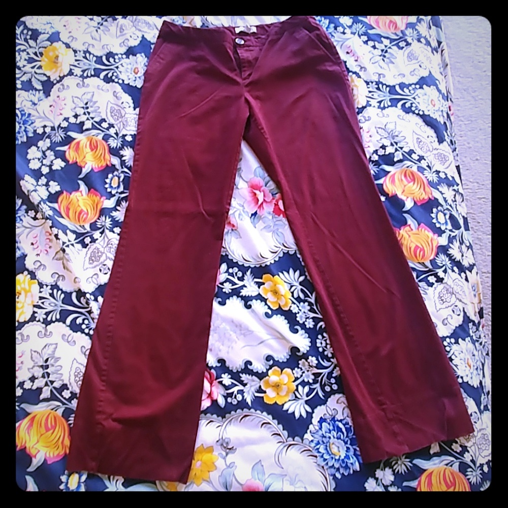 Burgandy twill pants